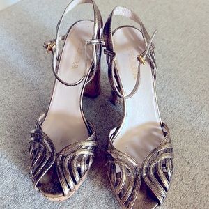 Vintage Gold Prada Sandals